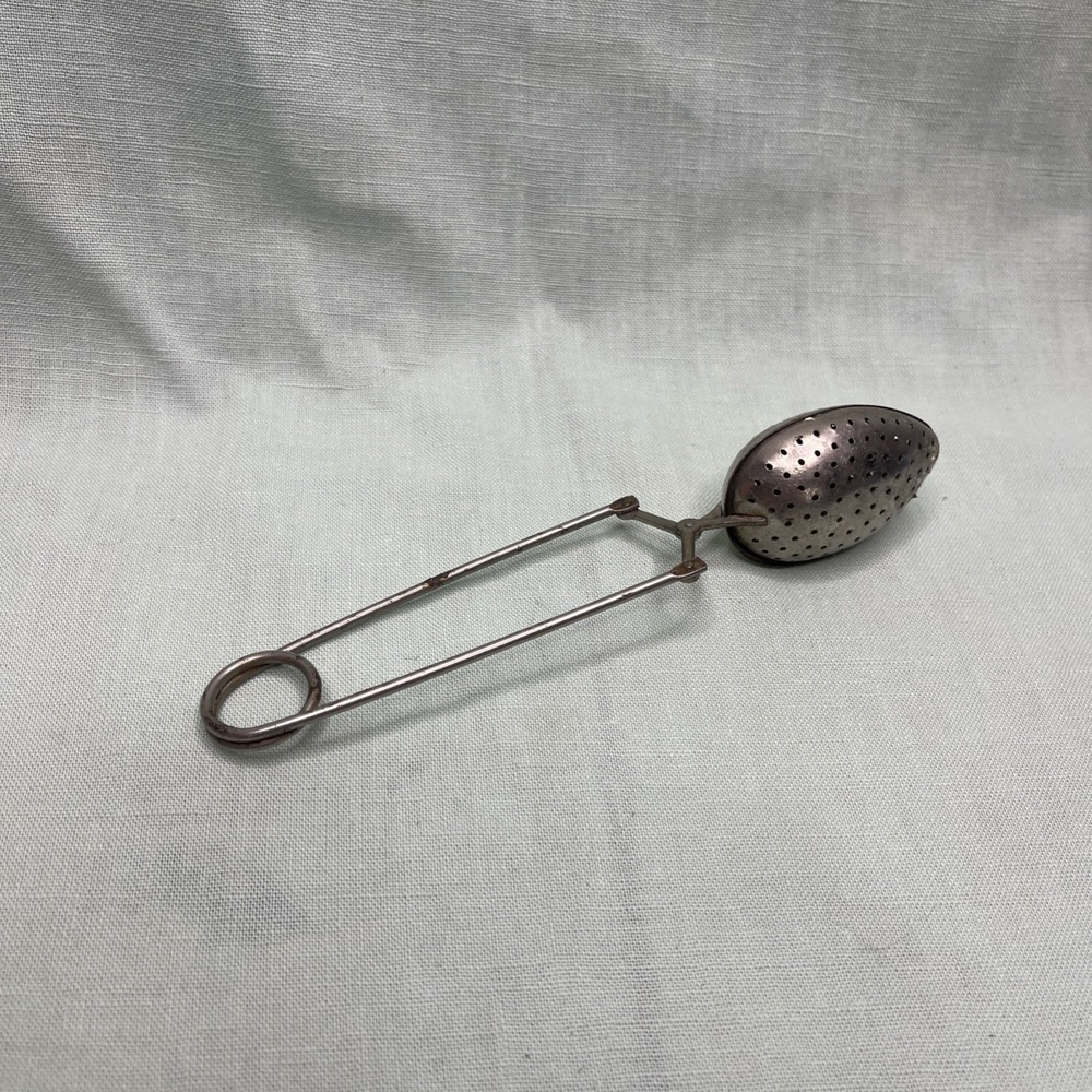 Vintage Spring Tea Ball Strainer Spoon Infuser Loose Leaf Metal Japan